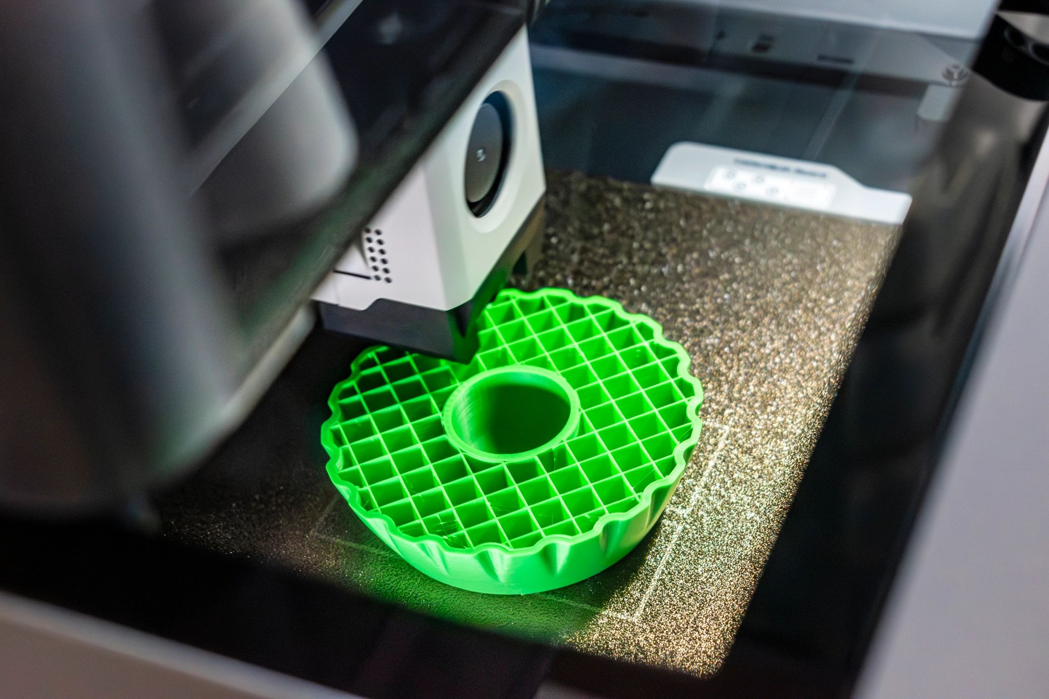 3D printer in action creating a custom object